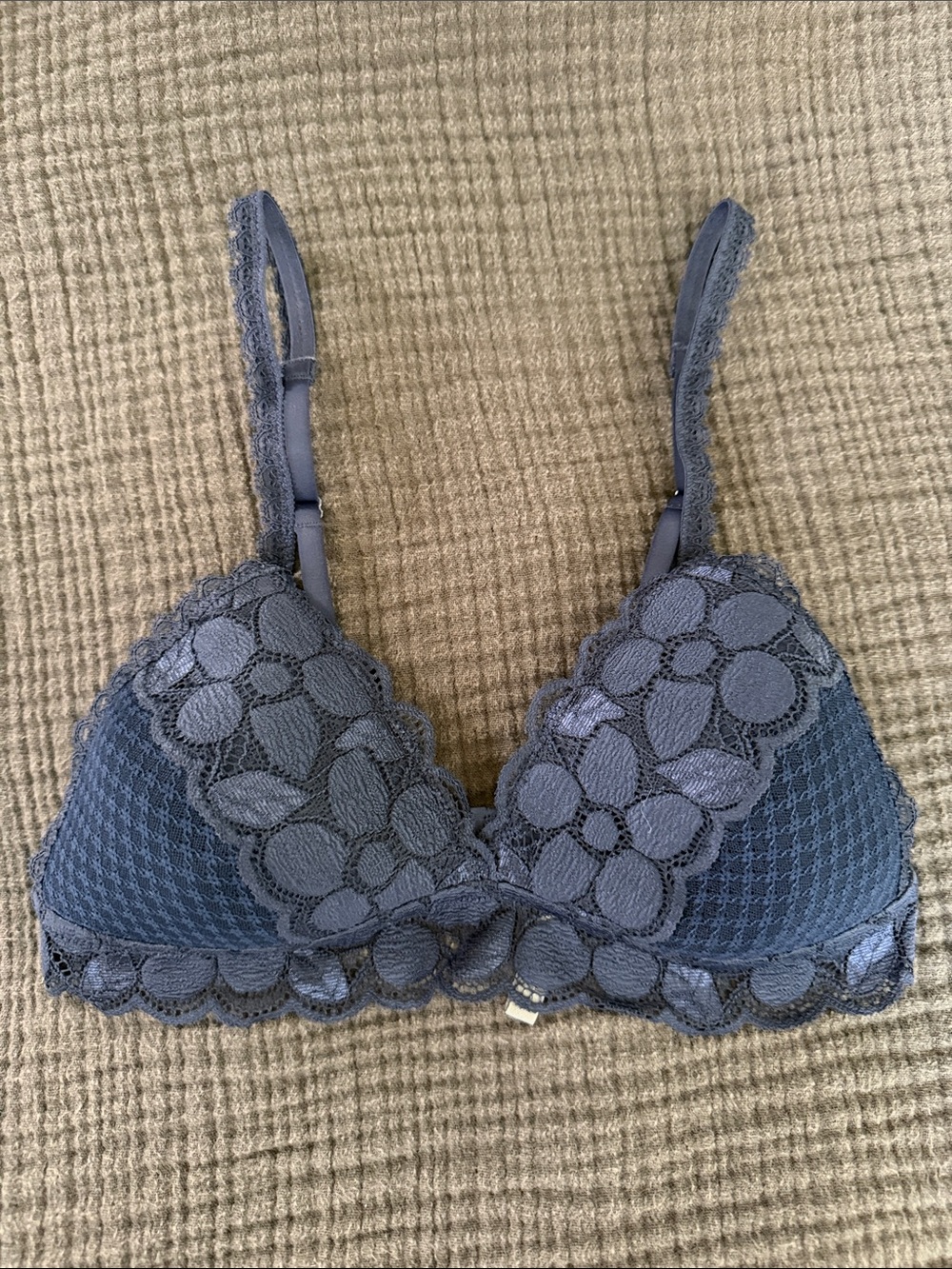 aerie Navy Floral Lace Bralette